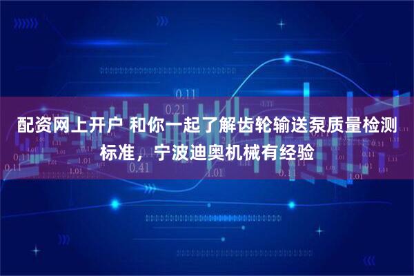 配资网上开户 和你一起了解齿轮输送泵质量检测标准，宁波迪奥机械有经验